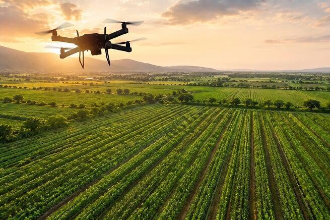 Aerial drone survey of an open-pit mining site mapped with Surveyaan